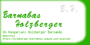 barnabas holzberger business card